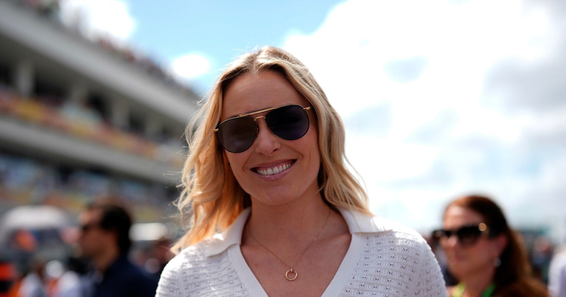 Lindsey Vonn bei der Formel Eins.