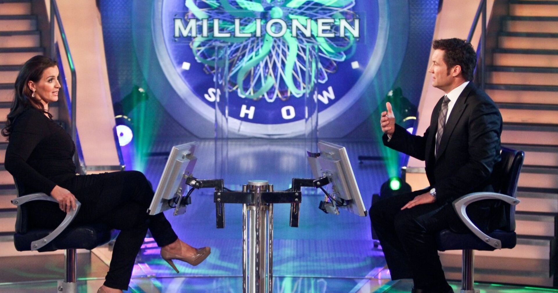 Barbara Karlich bei Armin Assinger in der &quot;Millionenshow&quot;.