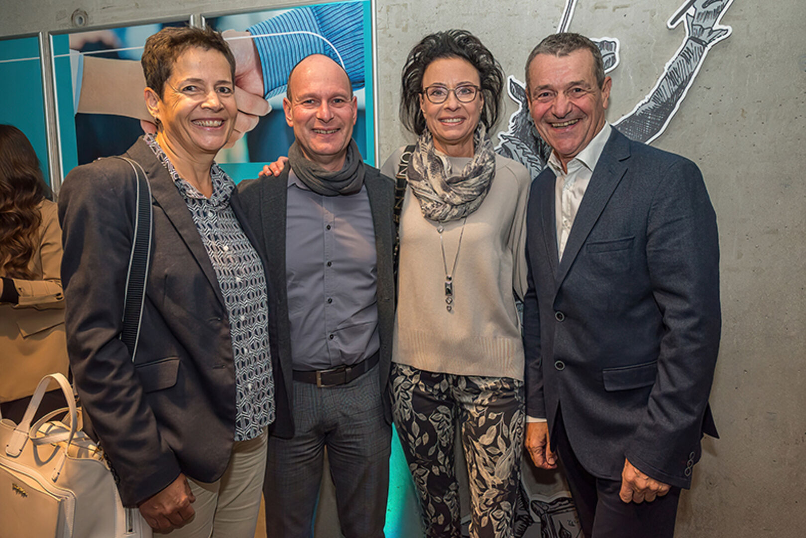 Bettina Seeberger, Bernd und Christa Kammerlander, Xaver Seeberger (v. li.)