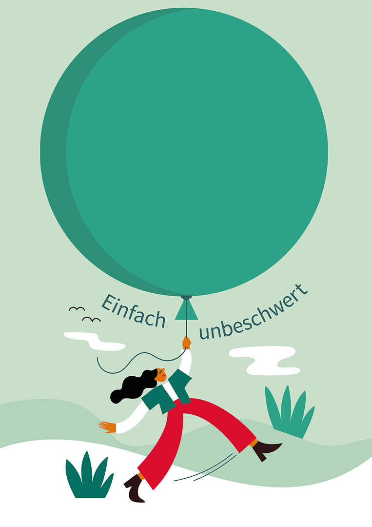 Frau mit Luftballon in der Hand | Credit: PADMA Europe GmbH