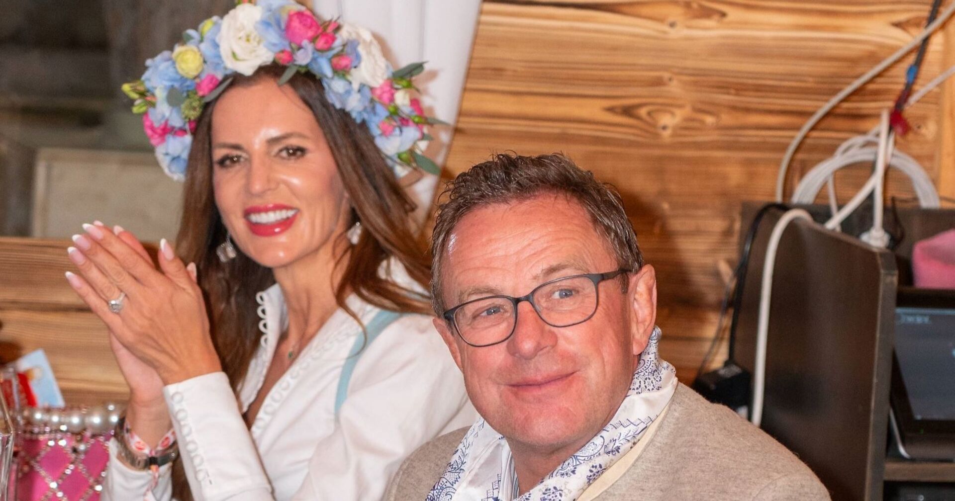 Ralf Rangnick mit Begleitung Ivana