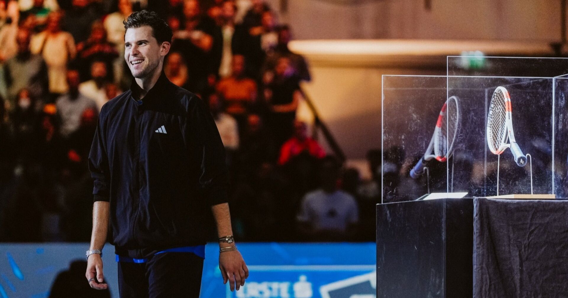 Dominic Thiem und sein Schläger vom letzten Spiel