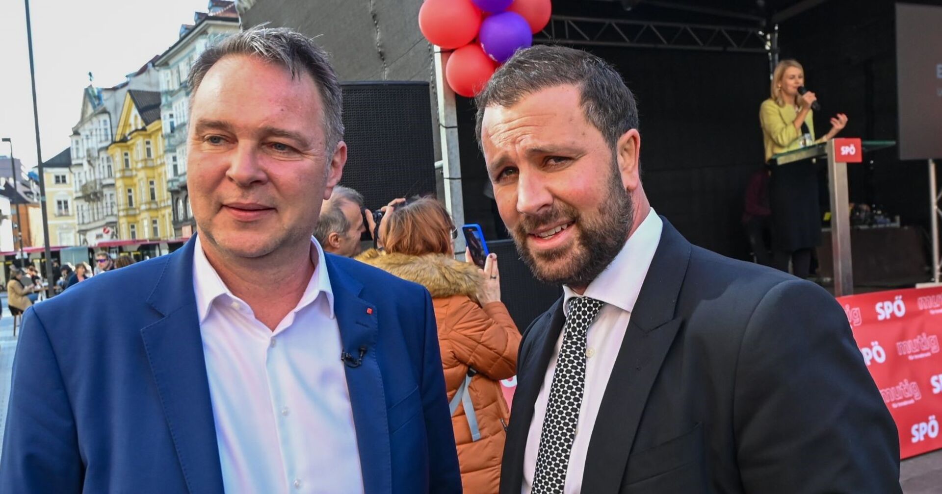 Andreas Babler und Georg Dornauer: Der SPÖ-Chef gerät durch die Jagdfotos seines Tiroler Parteigenossen selbst ins Visier.