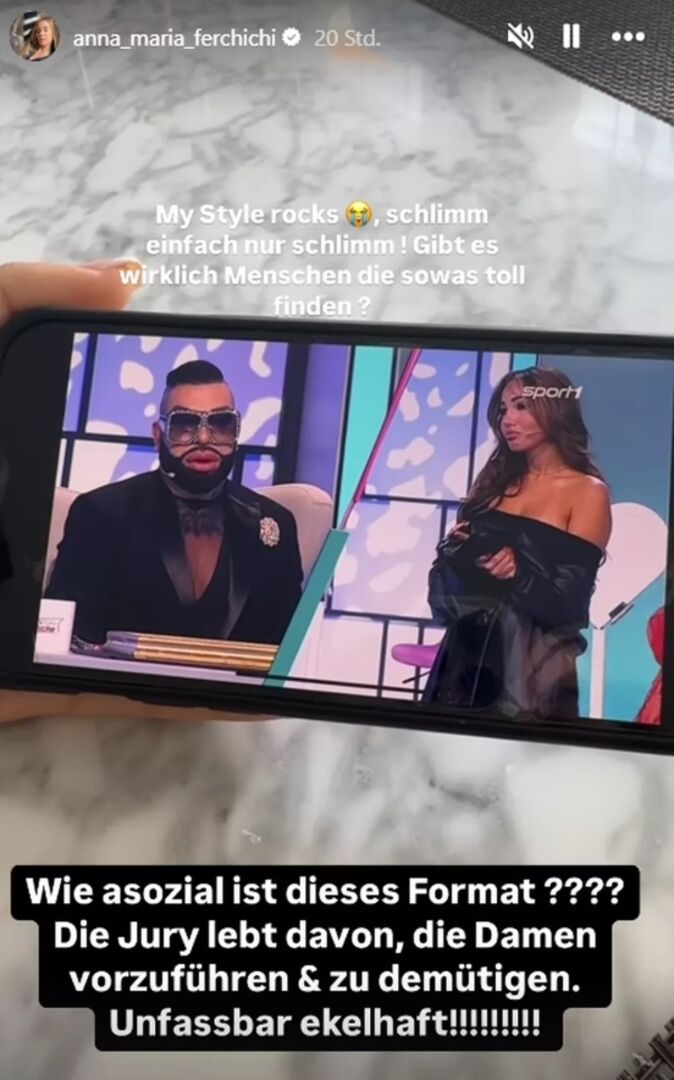 Screenshot von Anna-Maria Ferchichis Instagram-Story-