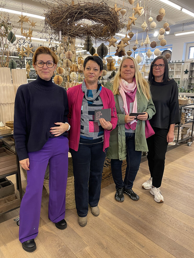 Heidi Mark mit Daniela Prantel, Angelika (Ediths) und Astrid Nicolussi (v. li.)