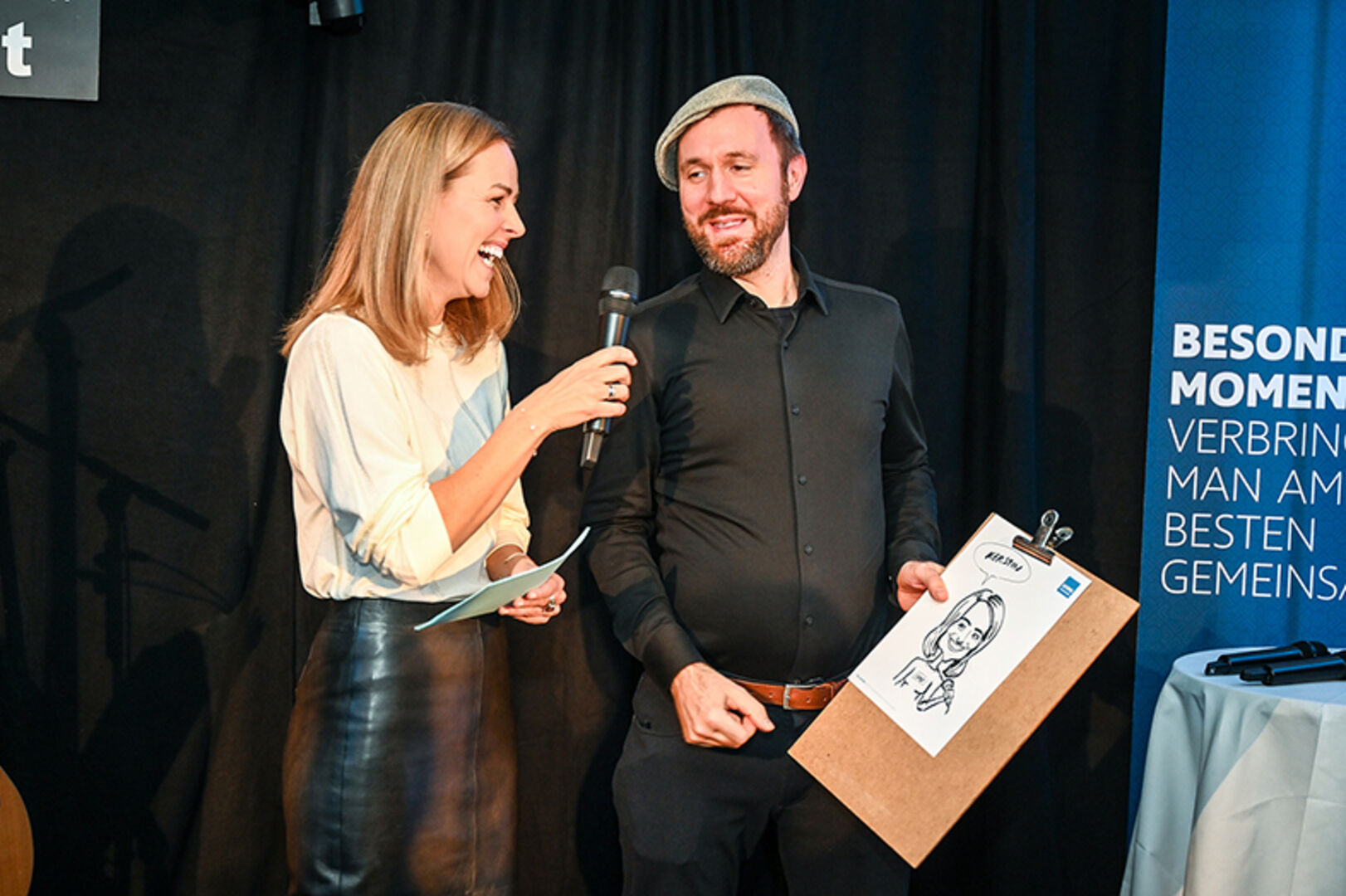 Porträts der Geburtstagsgäste von Karikaturist Martin Fitz