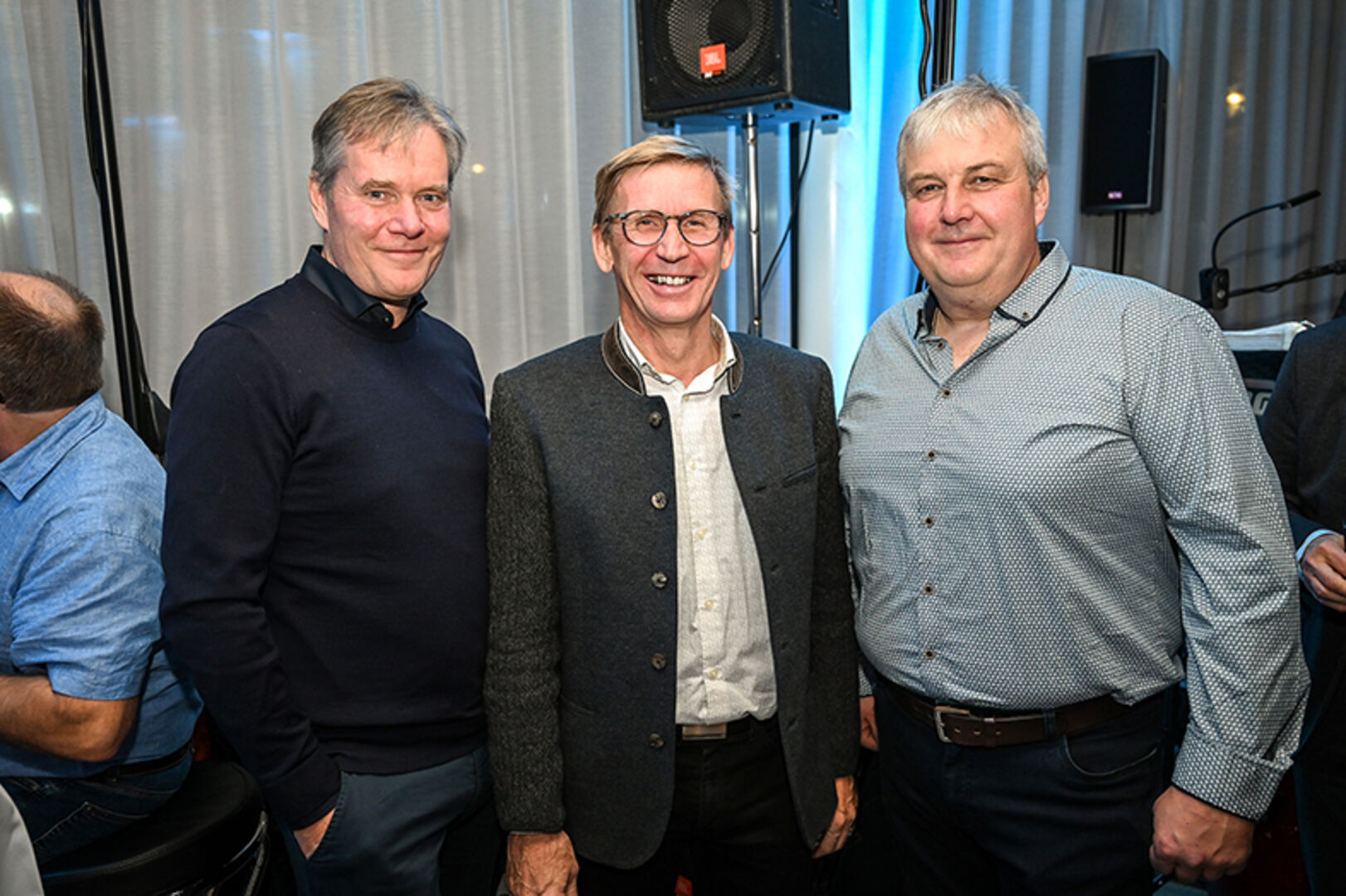 Alex Bayer (Vision Studio), Bernd Hagen (Ländle Pellets) und Andreas Krammel (Mosterei) (v. li.)