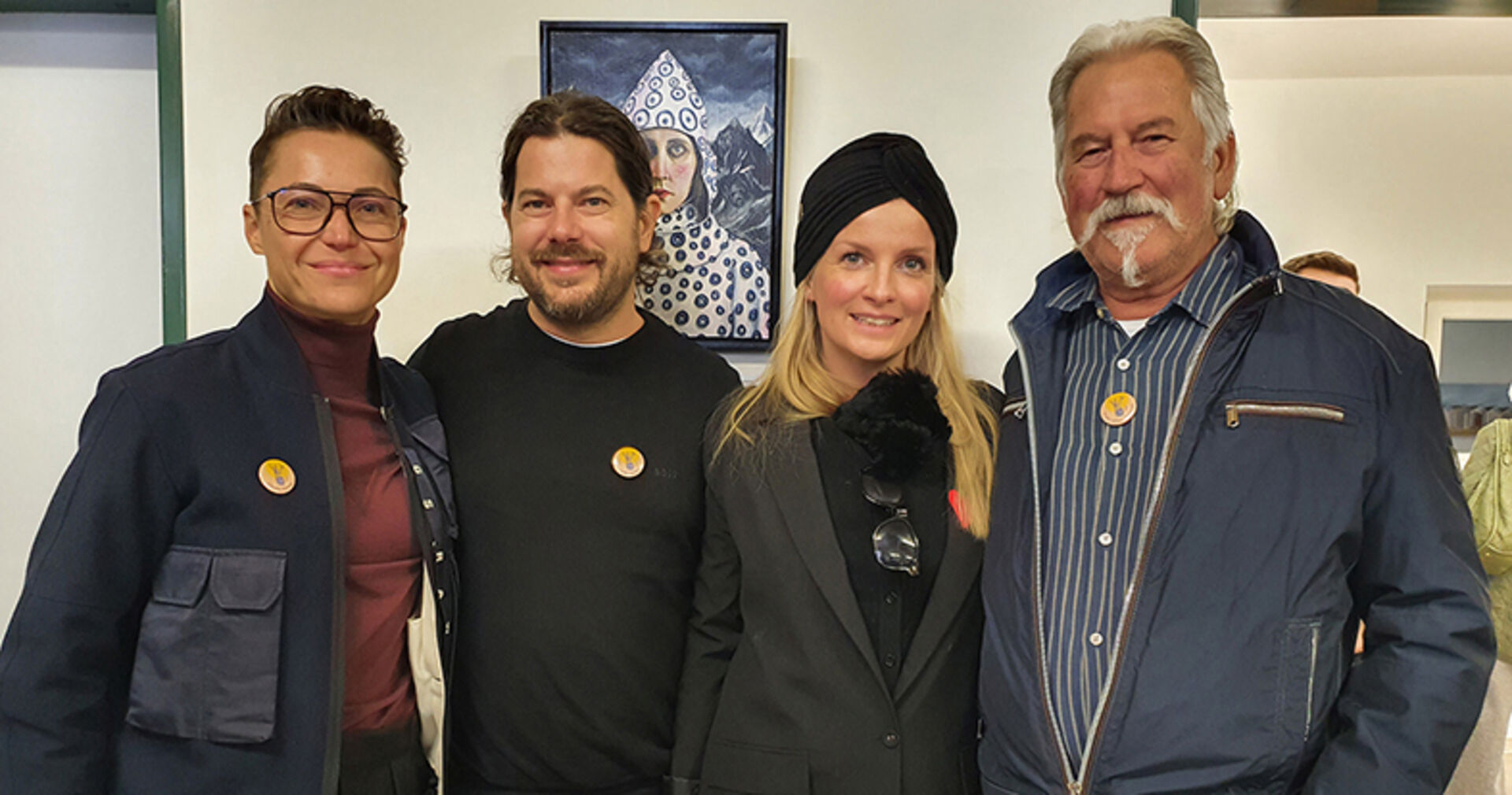 Künstler Claudia Rohner, Lugh Hastur, Nicole Scheffknecht und Erwin Efeu Feurstein(v. li.)