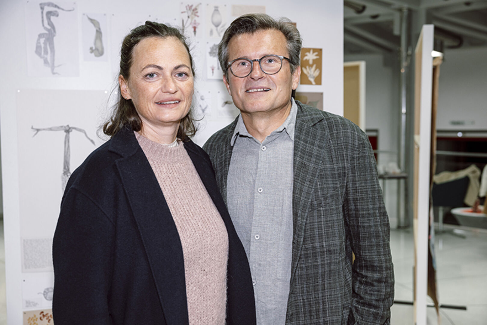 Nina Fritsch (Kulturamtsleiterin Lustenau) und Künstler Marbod Fritsch (Kurator)