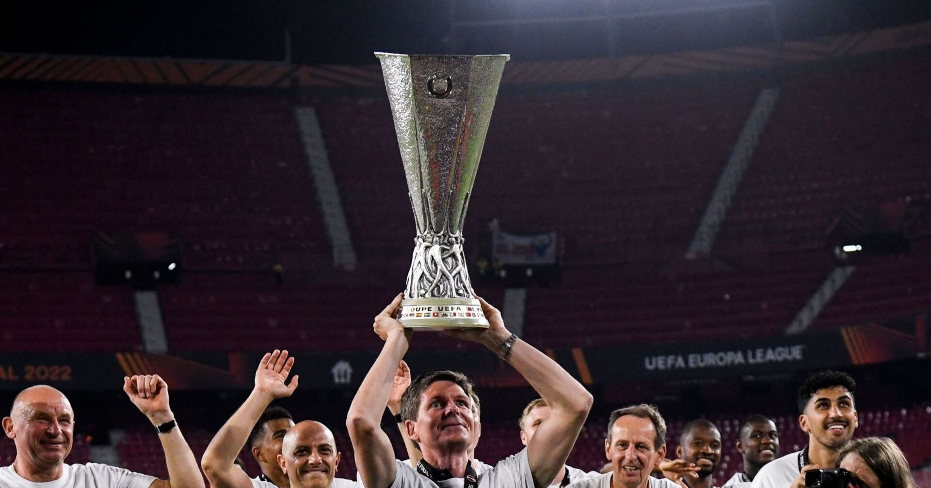 Frankfurt beim Titelgewinn der Europa League