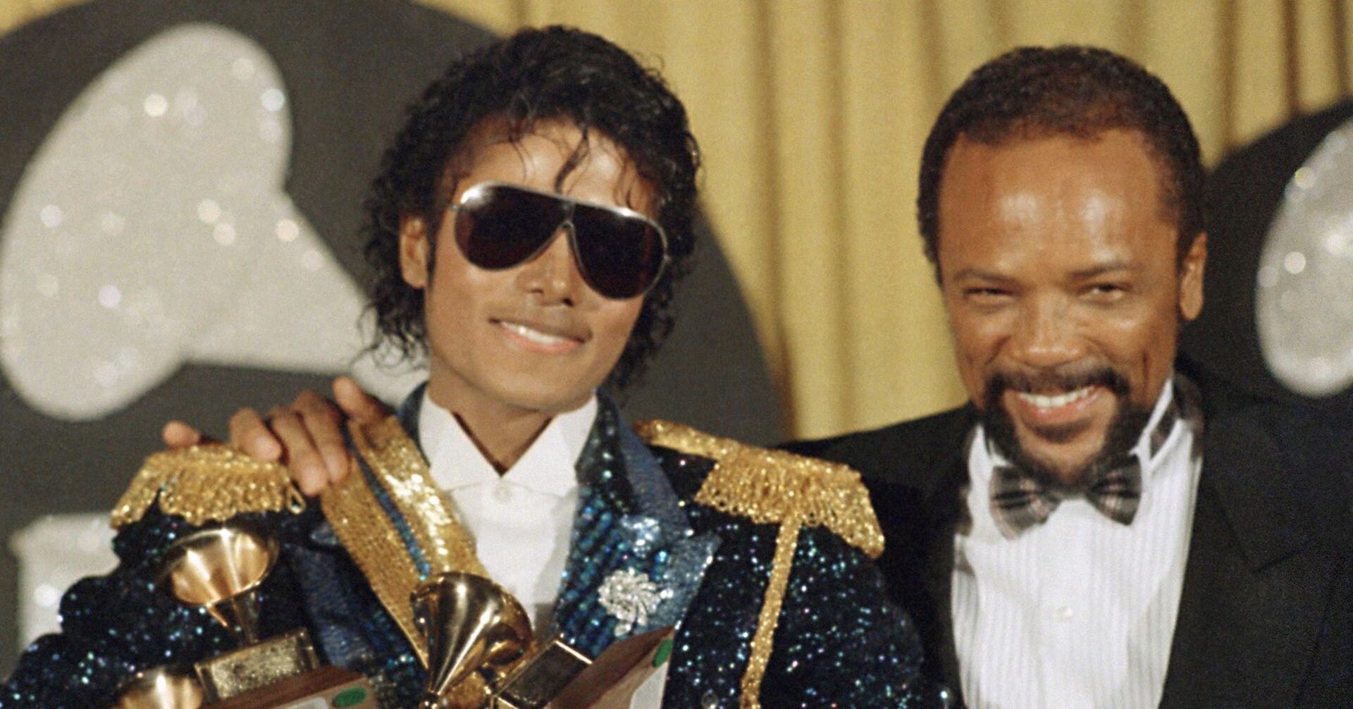 1984: Quincy Jones mit Superstar Michael Jackson.