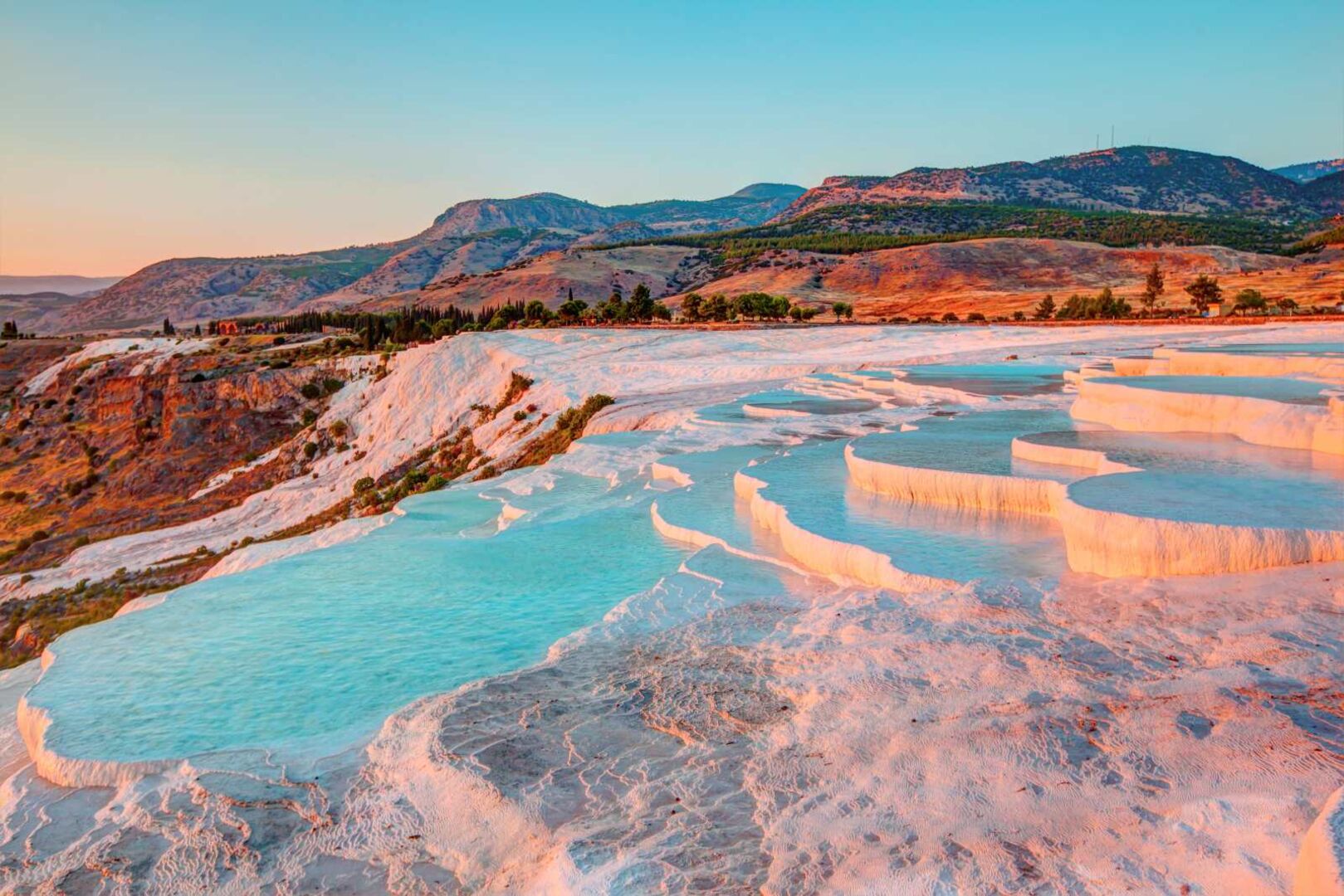 Sinterterrassen im türkischen Pamukkale.