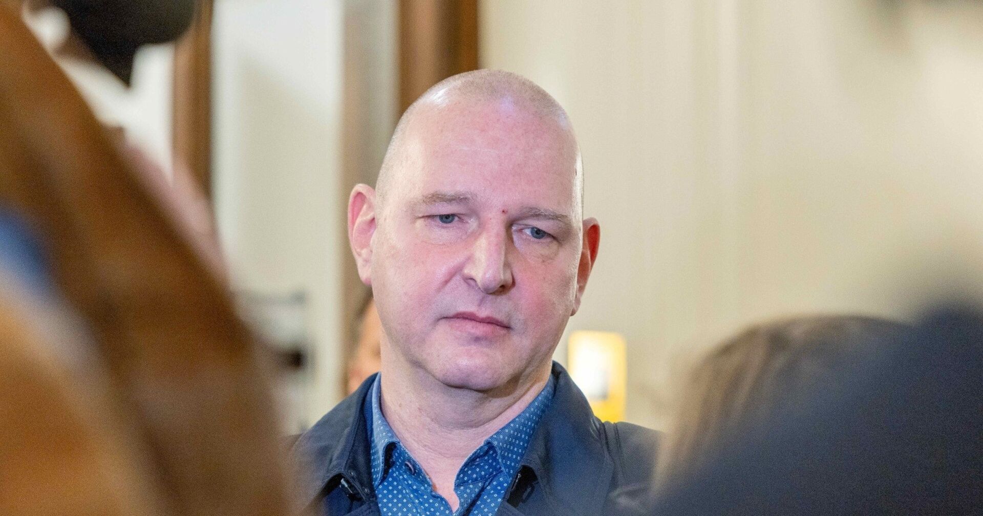 Vorsitzender Eckehard Quin (GOeD) bei der Pressekonferenz - Start der Gehaltsverhandlungen für den öffentlichen Dienst