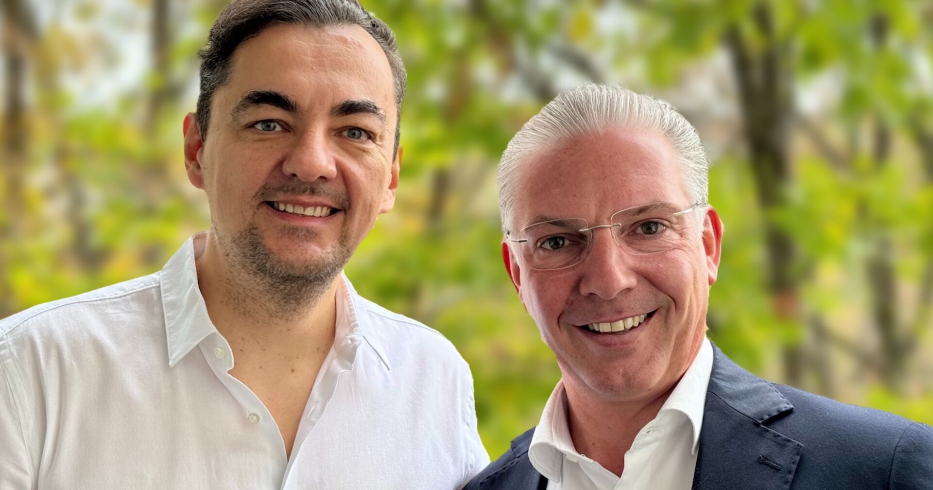 Wolfgang Zechner und Paul Leitenmueller im Park