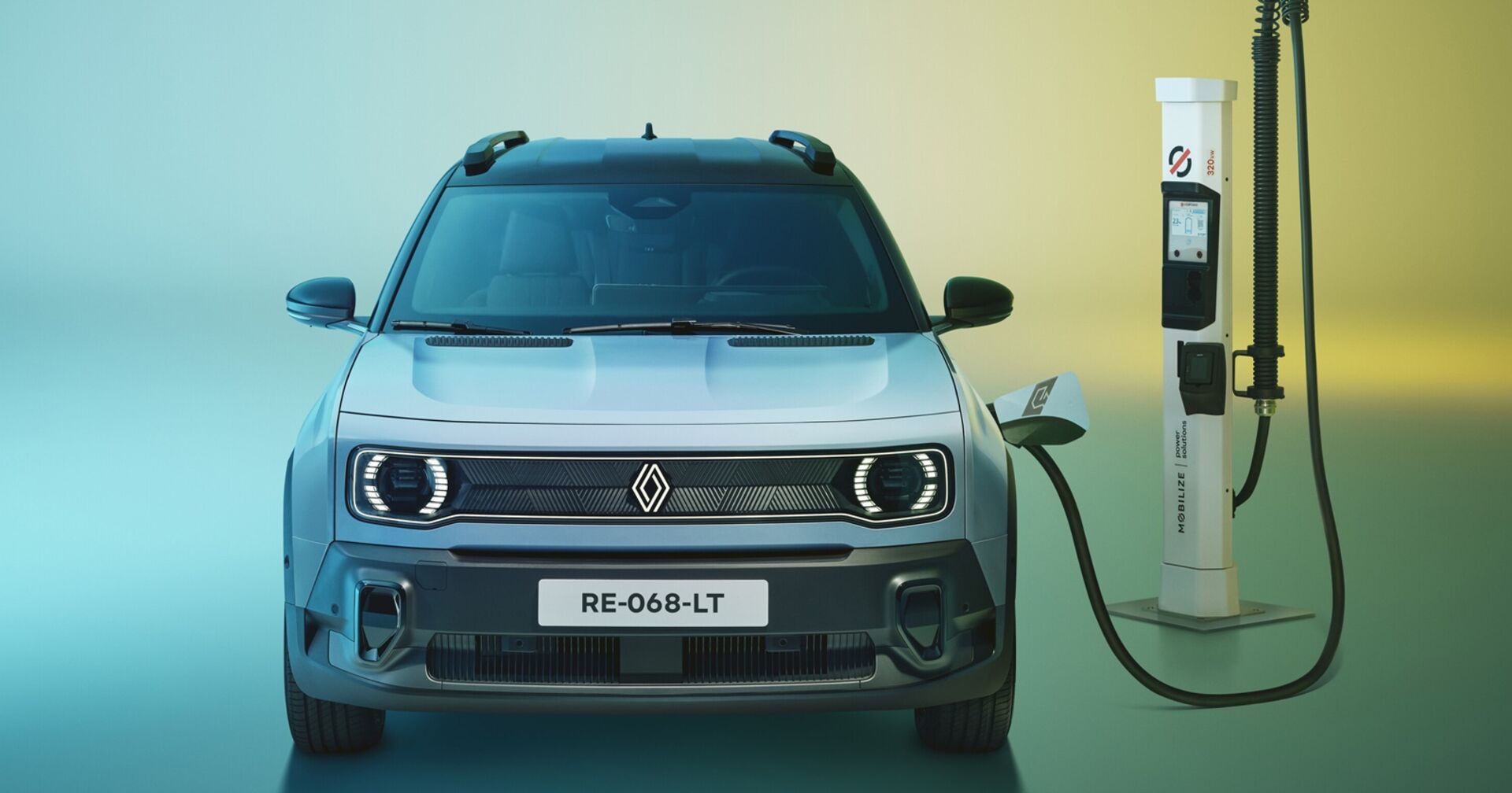 Der Renault R4 an einer Ladesäule