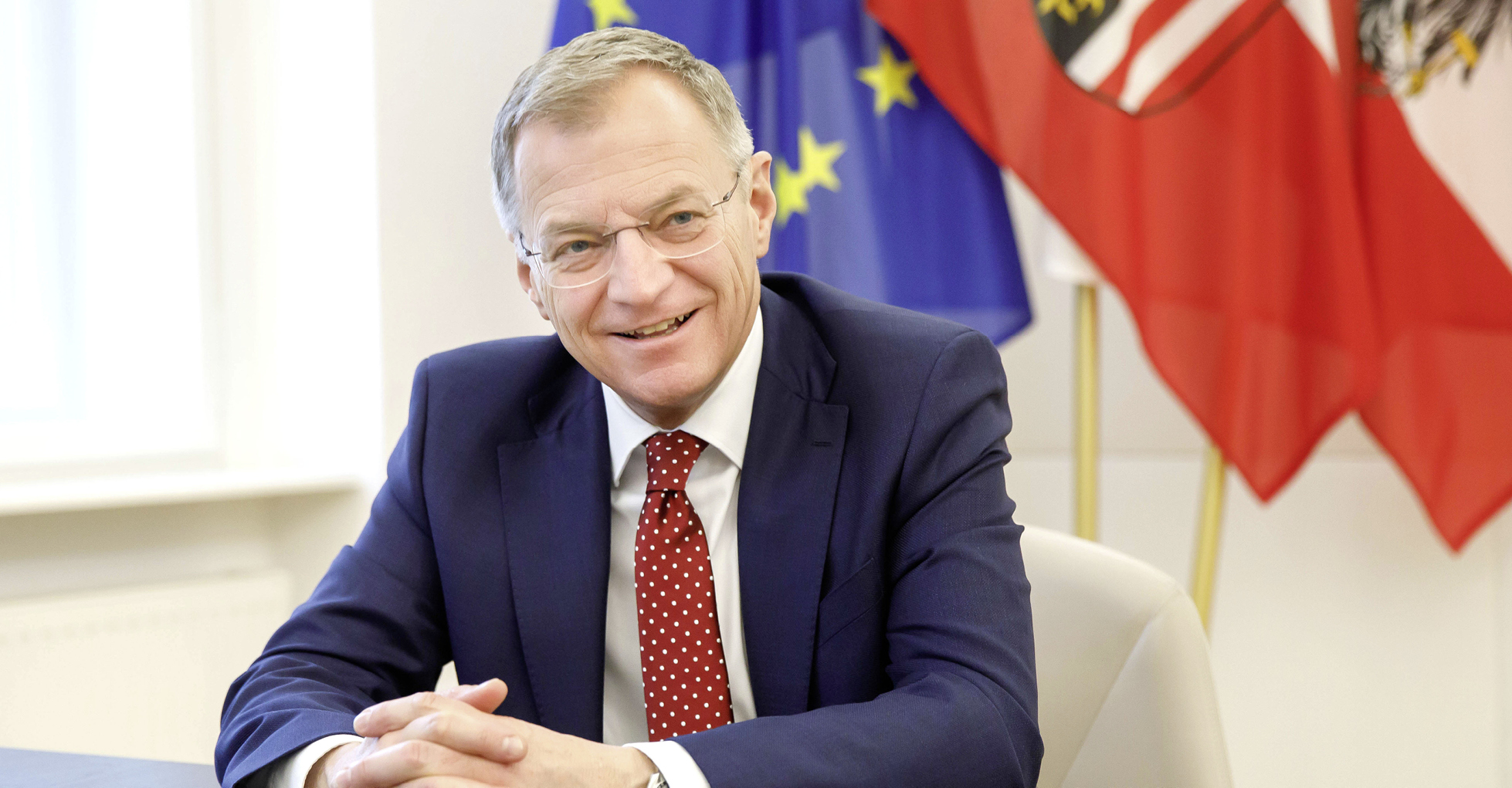 „Es gibt keine Garantie für den Erfolg“, sagt Landeshauptmann Thomas Stelzer zu den Koalitionsverhandlungen von ÖVP, SPÖ und Neos in Wien.