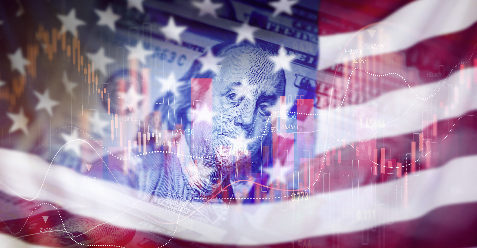 Das Bruttoinlandsprodukt in den USA betrug 2023 75.553 Euro pro Einwohner bzw.  25,304 Billionen Euro im ganzen Land.  Die Vereinigten Staaten von Amerika sind  damit die weltweit größte Volkswirtschaft.