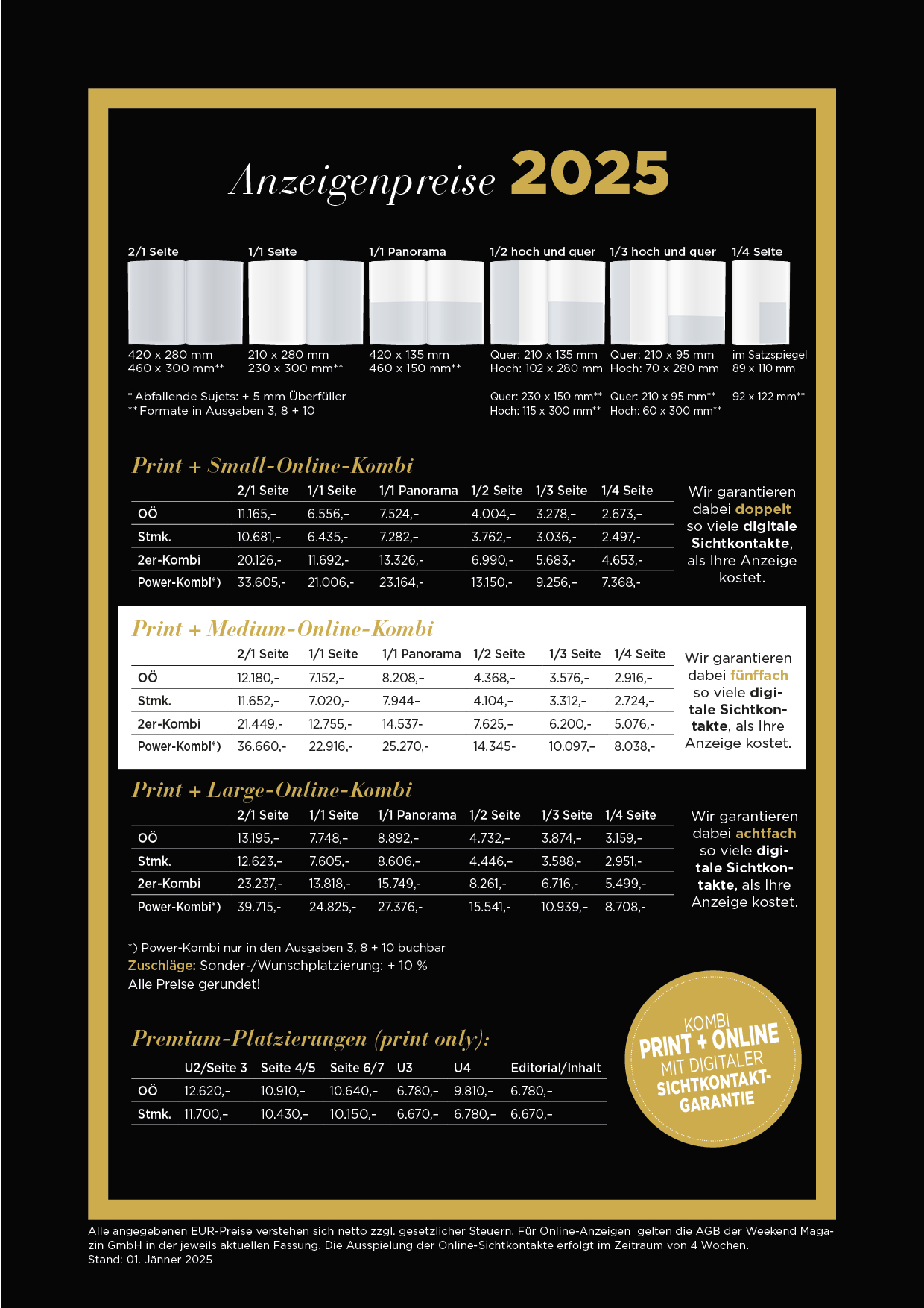moments Anzeigenpreise 2025