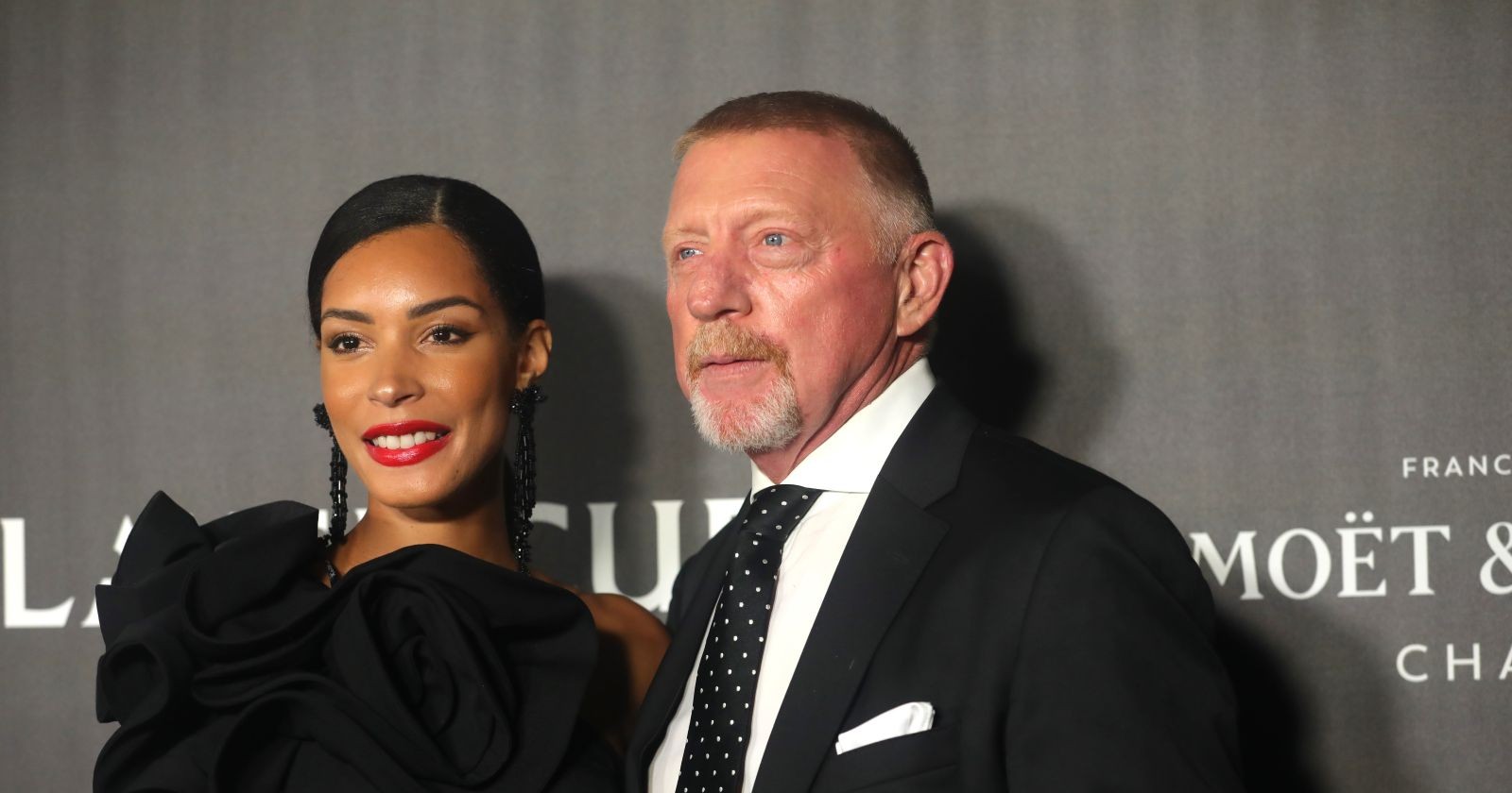 Boris Becker und seine Ehefrau Lilian auf dem roten Teppich.