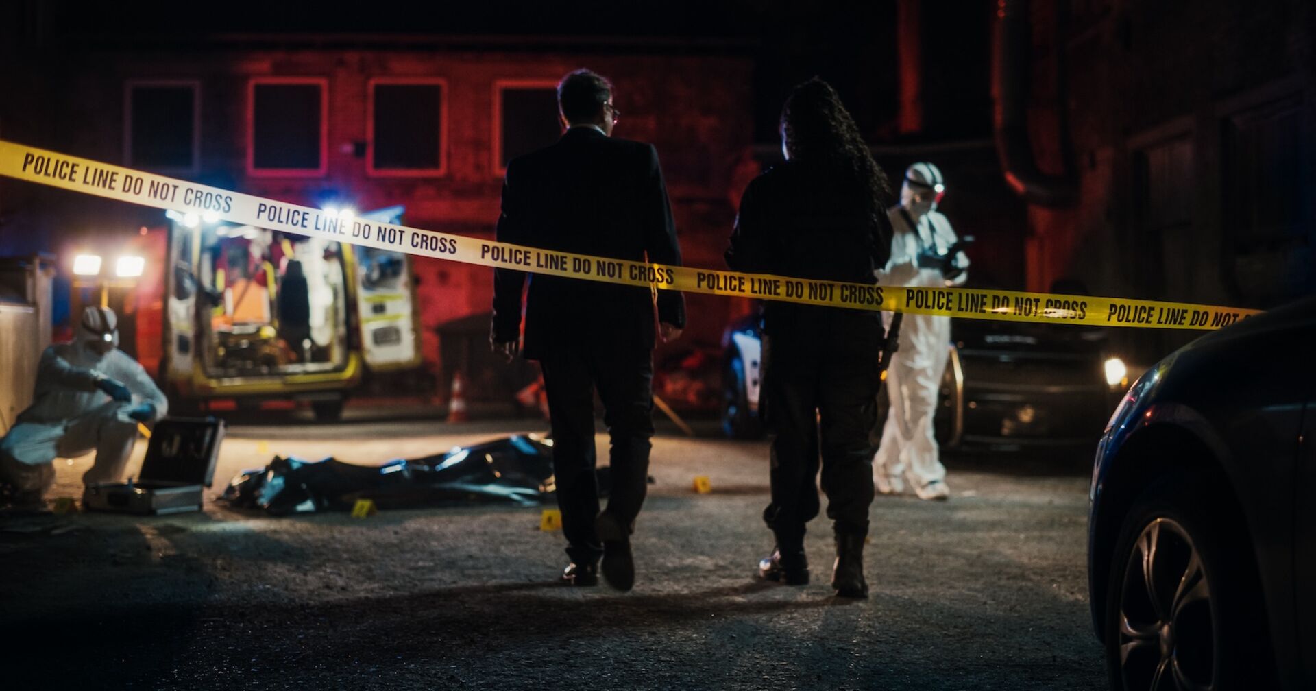 Spurensicherung an einem Tatort.