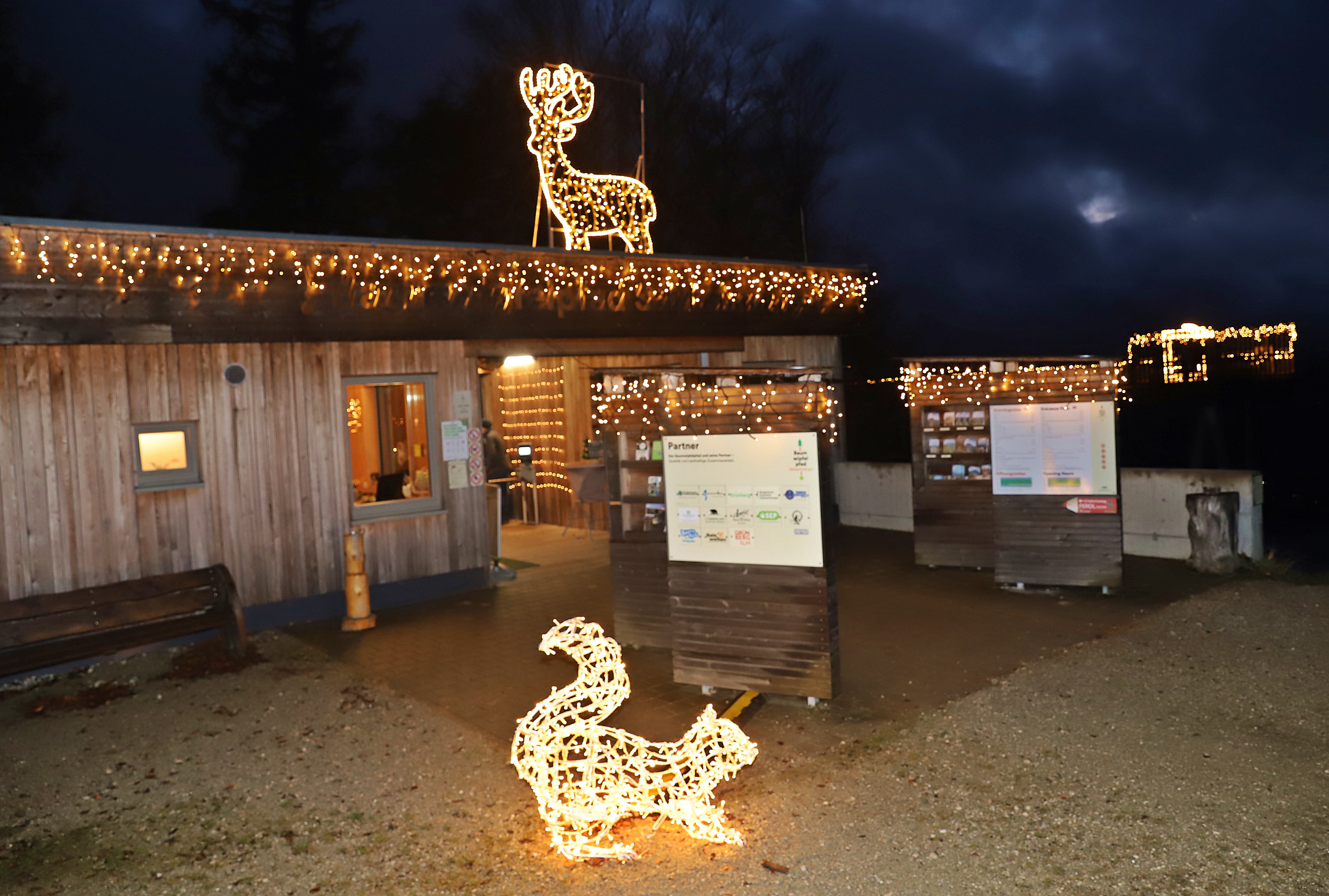 3D-Tierfiguren beleuchtet