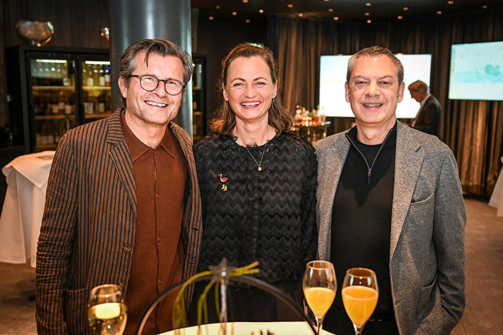 Künstler Marbot Fritsch,  Kulturamtsleiterin Nina Fritsch (Lustenau) und Kurt Dornig (Buch-Designer) (v. li.)