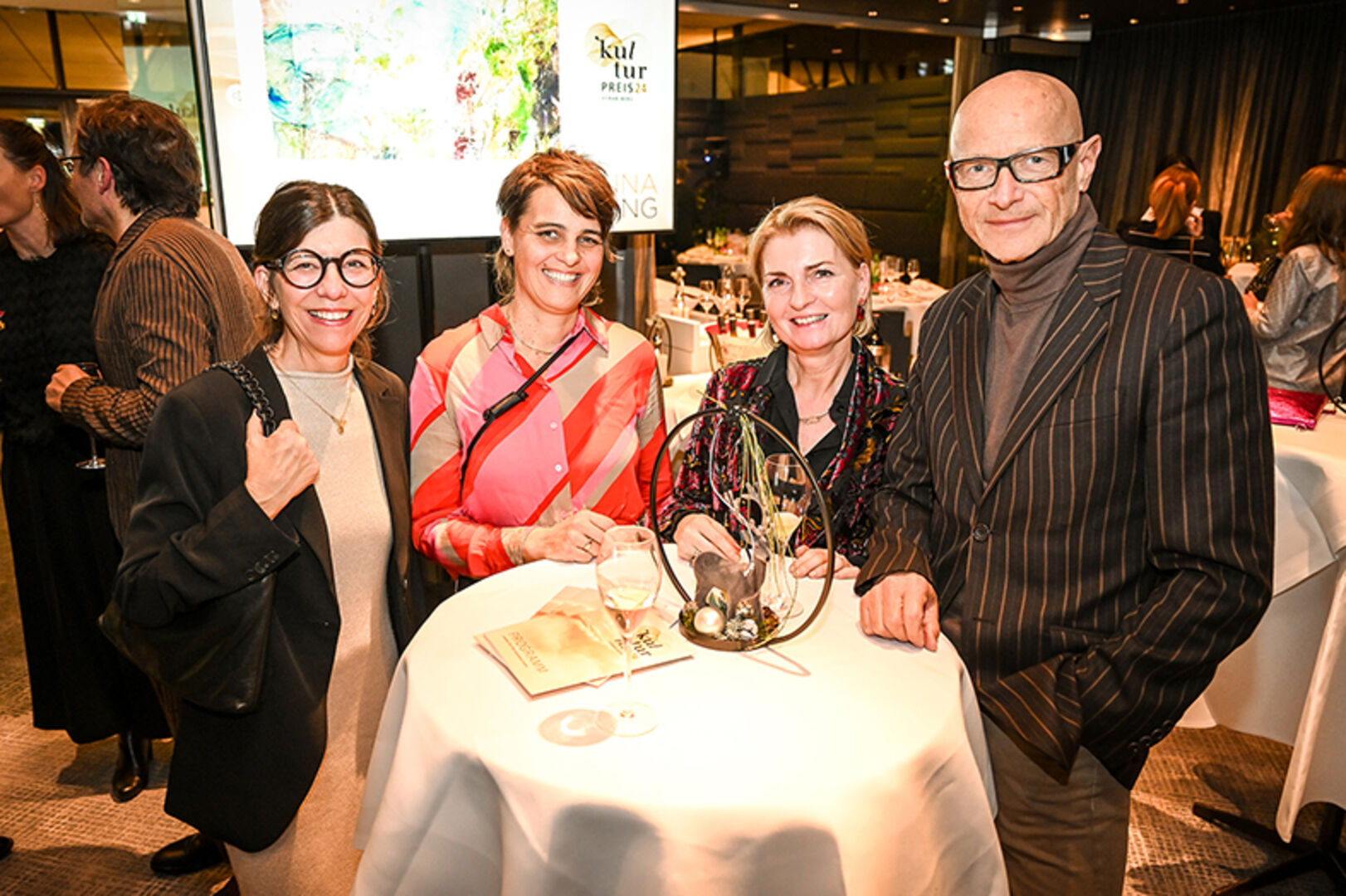 Susanne Fink (Kulturabt. Land Vlbg), Manuela Schwärzler (Kultur Zeitschrift), Kulturjournalisten Ariane Grabher und Thomas Häusle (Leiter Kunstraum Dornbirn) (v. li.)