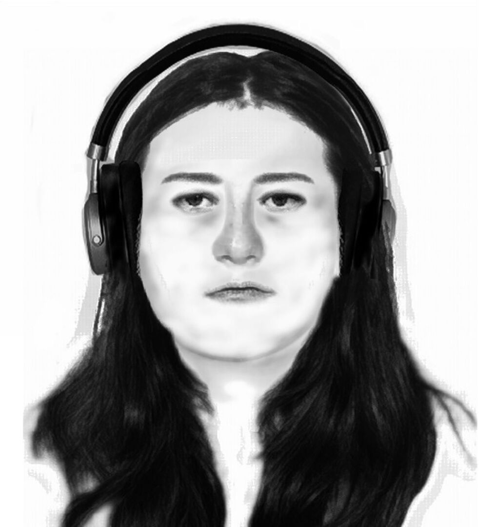 Phantombild der gesuchten Frau.