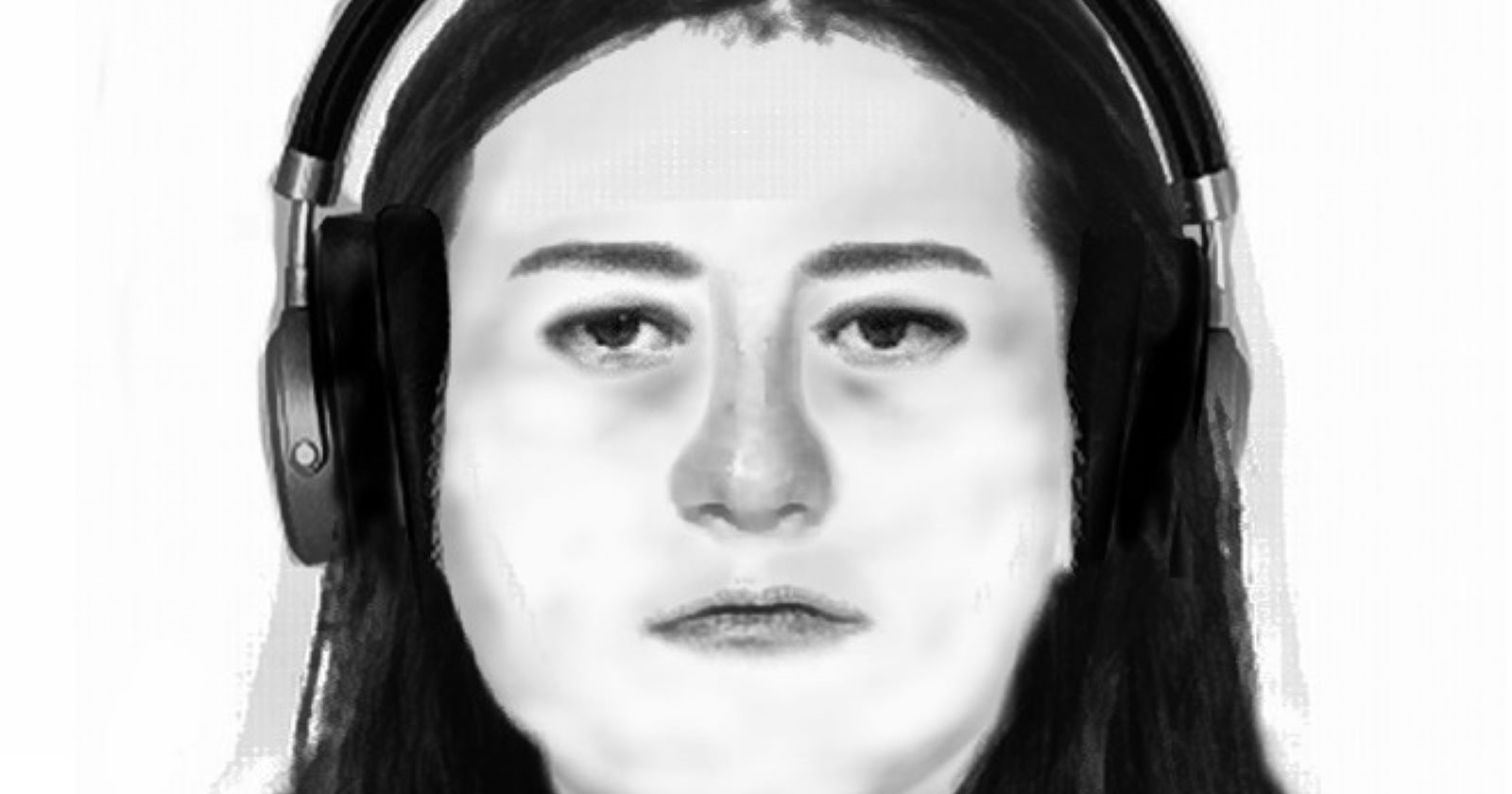 Phantombild der gesuchten Frau.