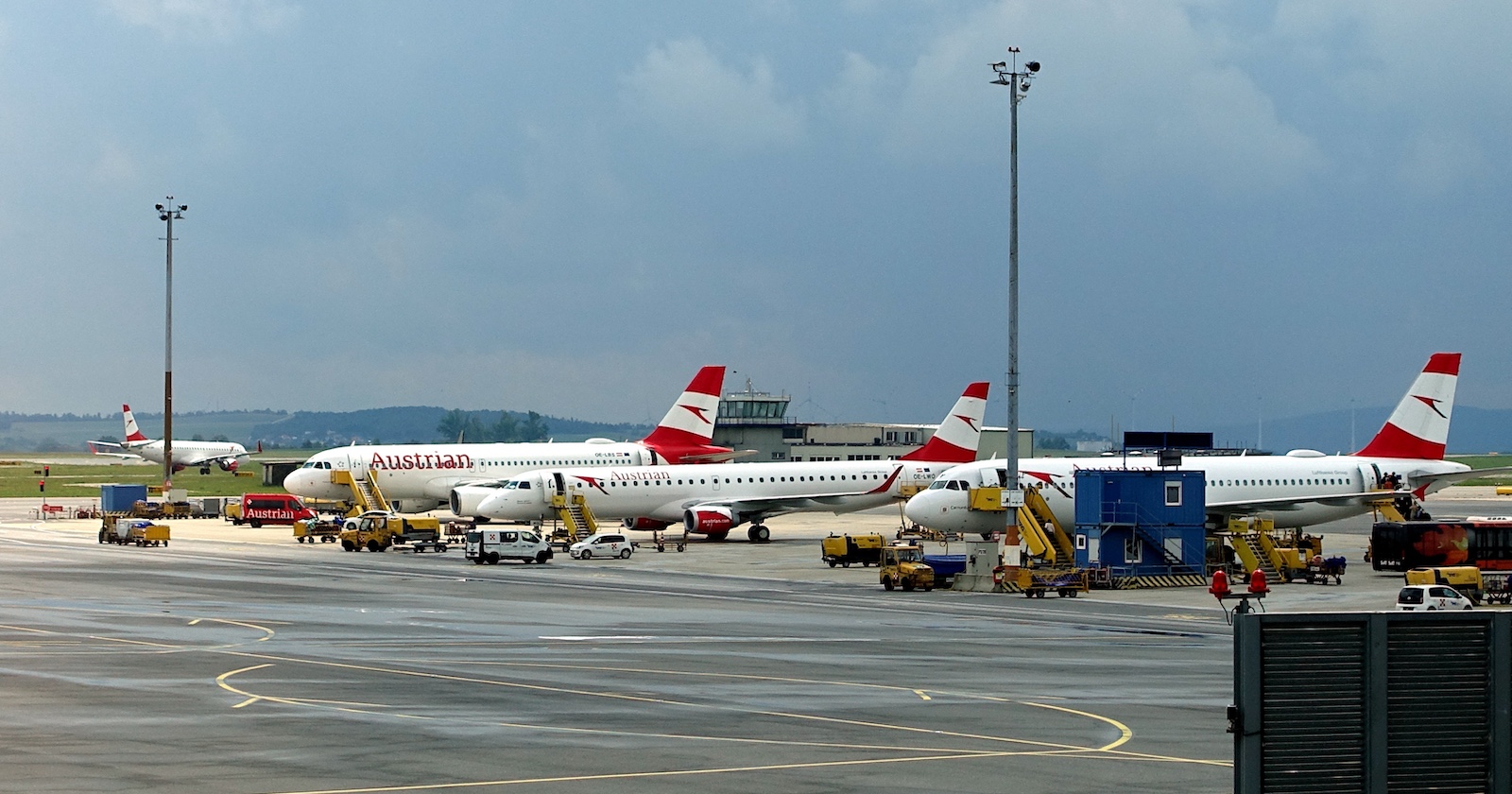 Der Flughafen Wien-Schwechat: Das Terminal 1 war nach einem Polizeieinsatz vorübergehend gesperrt.