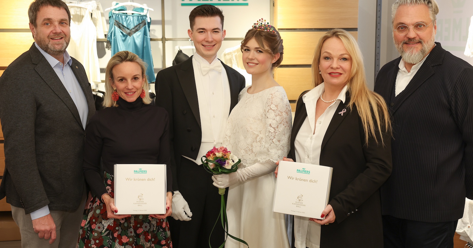 Vertreter des Wiener Kaffeesiederballs 2025 und der Kooperationspartner