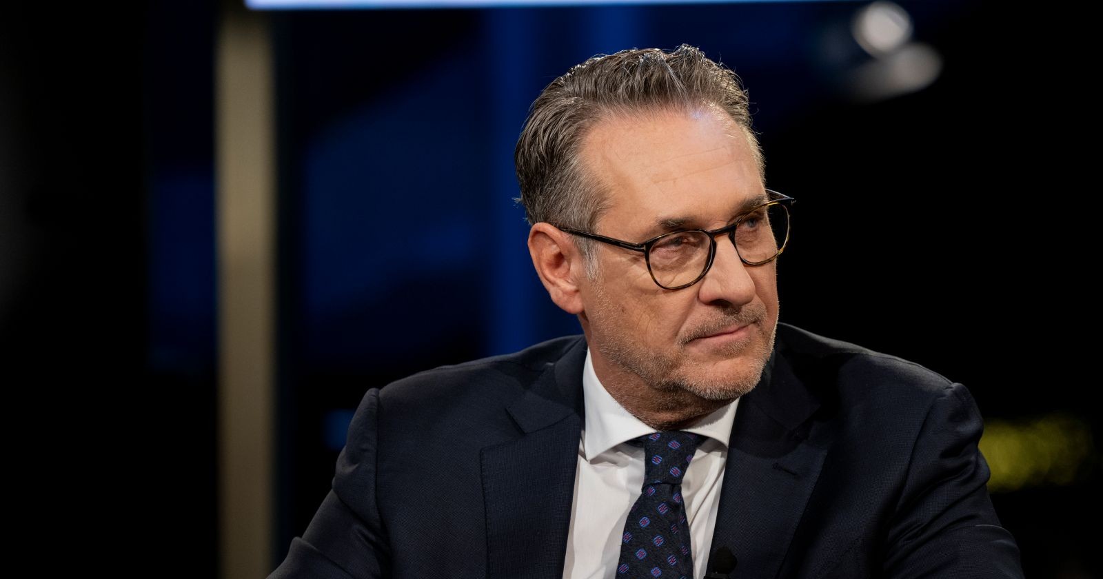 Heinz-Christian Strache im Fernsehstudio