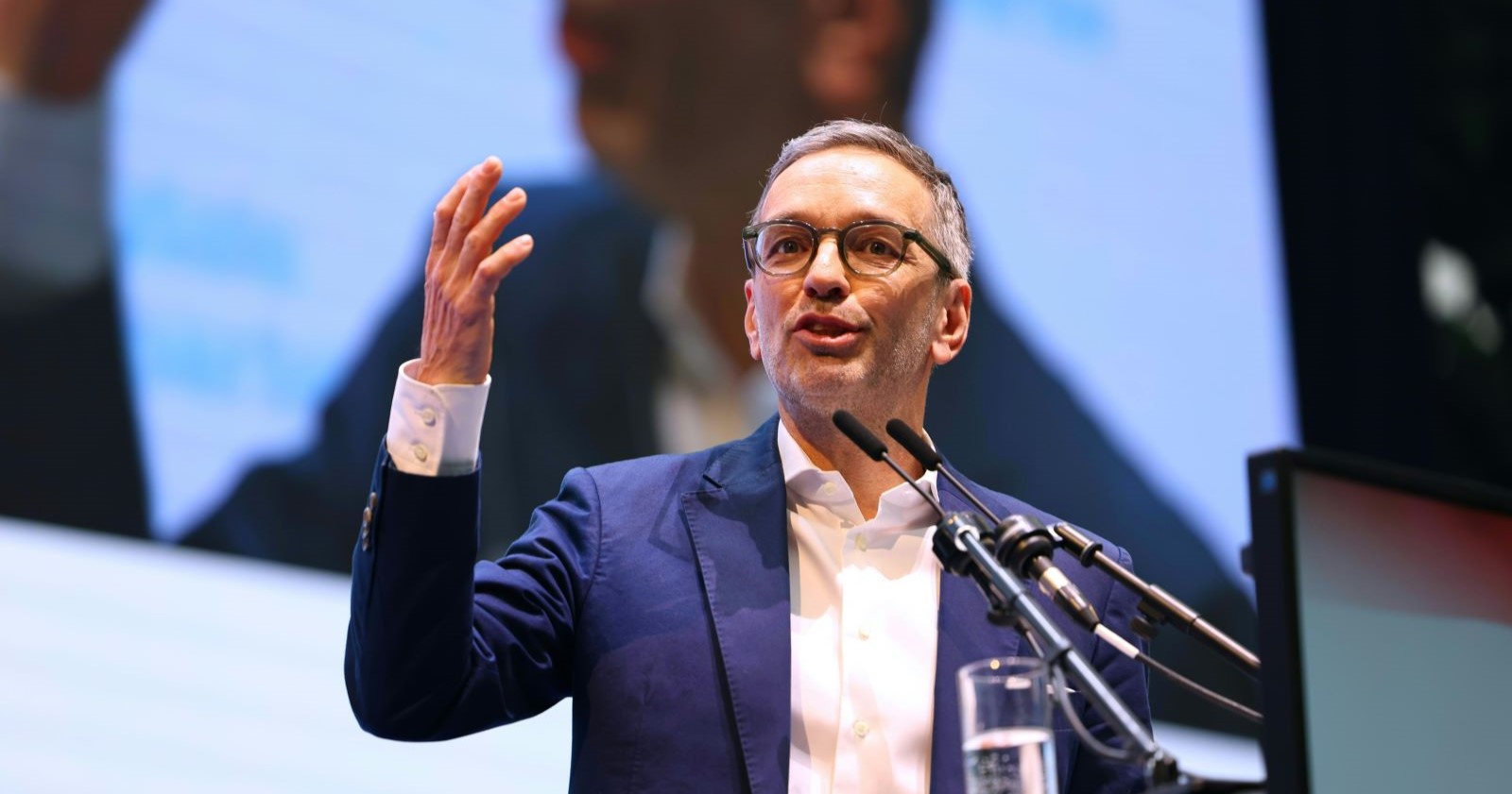 Bundesparteiobmann Herbert Kickl (FPÖ) am Samstag, 18. Jänner 2025, anl. eines FPÖ-Neujahrstreffens in Vösendorf.