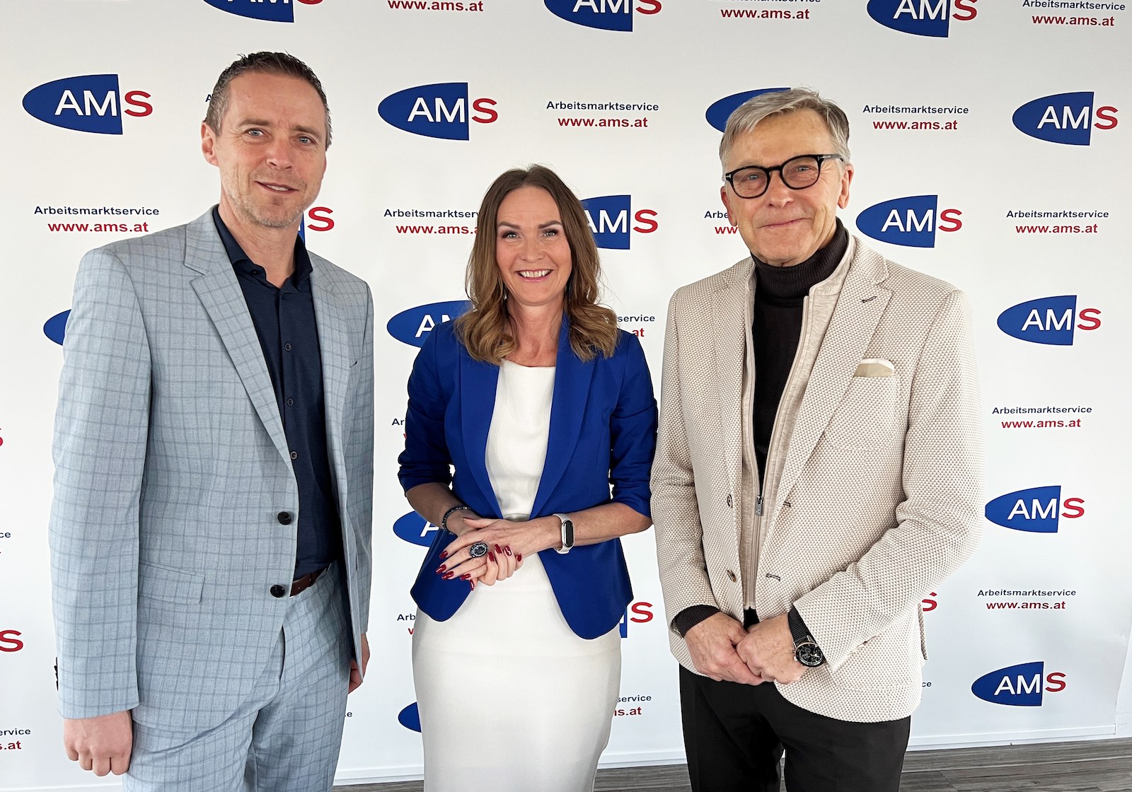 AK-Präsident Peter Eder, AMS-Landesgeschäftsführerin Jacqueline Beyer und WKS-Präsident Peter Buchmüller.