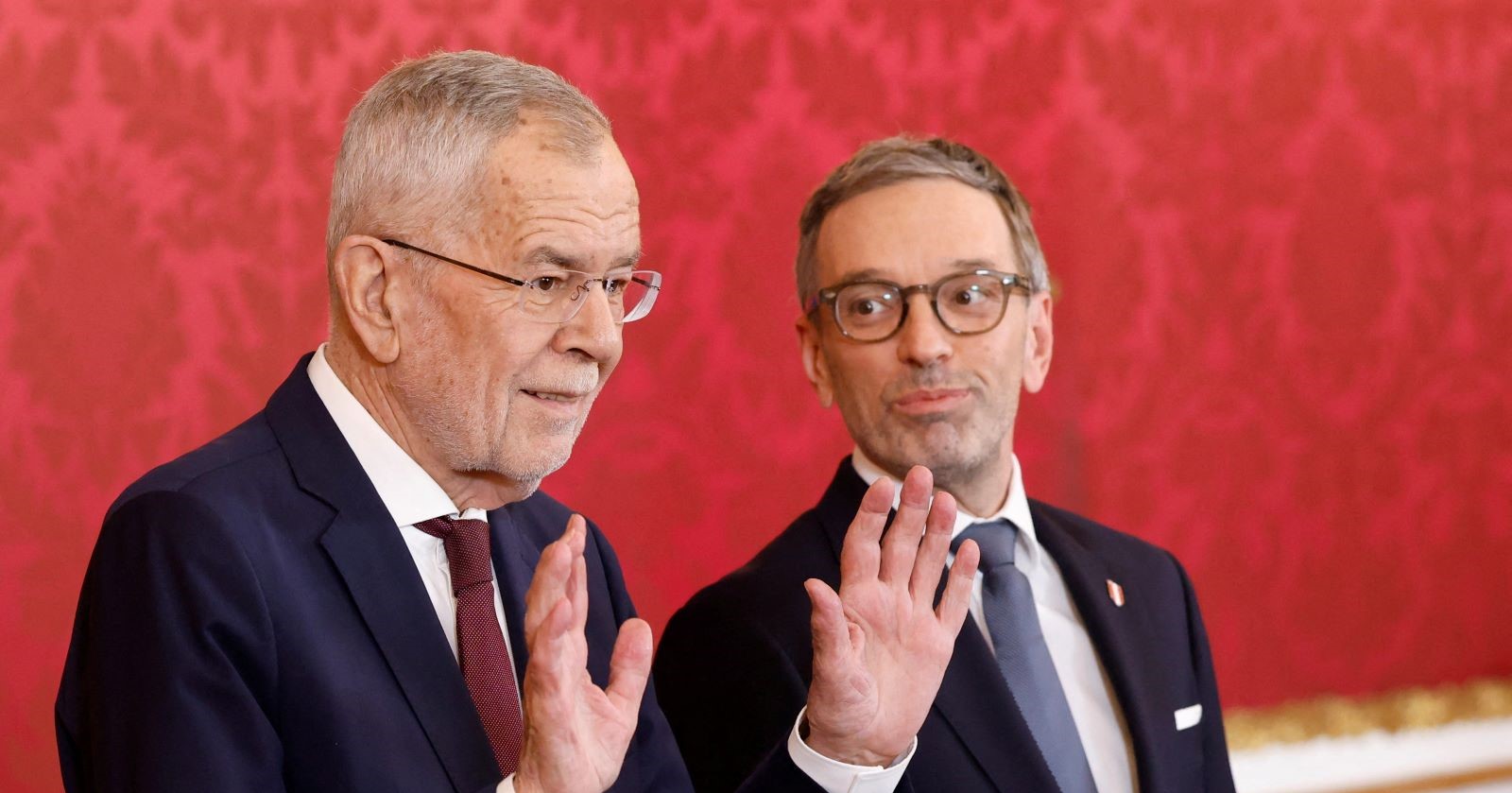 Bundespräsident Alexander Van der Bellen trifft FPÖ-Chef Herbert Kickl zu Gesprächen zur Regierungsbildung in der Hofburg