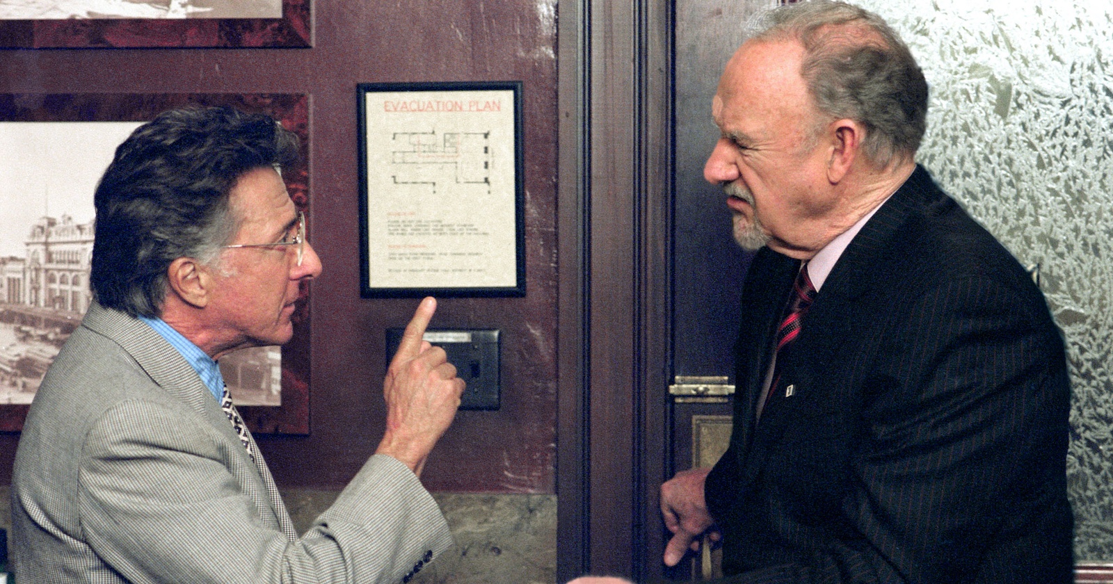 Dustin Hoffman und Gene Hackman in einem Film.