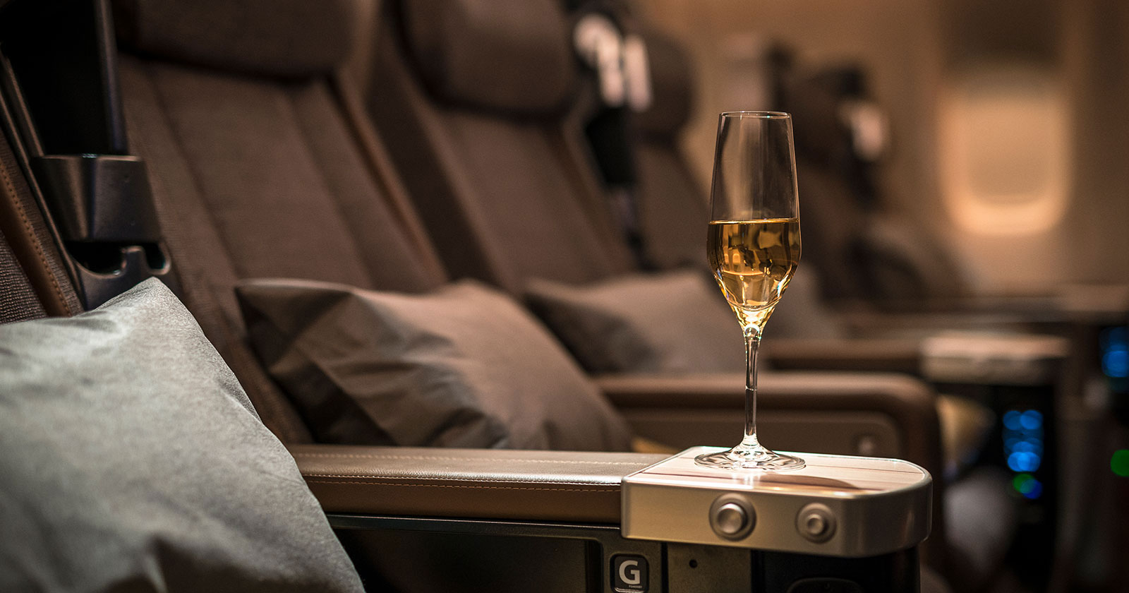 Ein Glas Prosecco an Bord einer Fluglinie | Credit: China Airlines