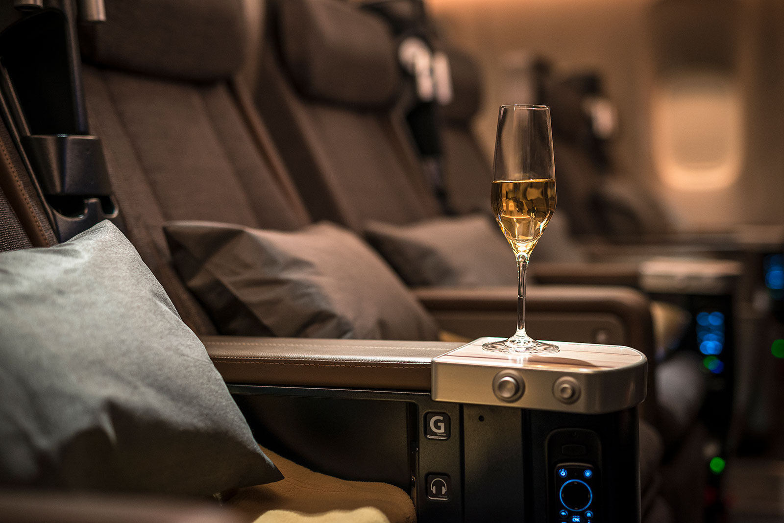 Ein Glas Prosecco an Bord einer Fluglinie | Credit: China Airlines