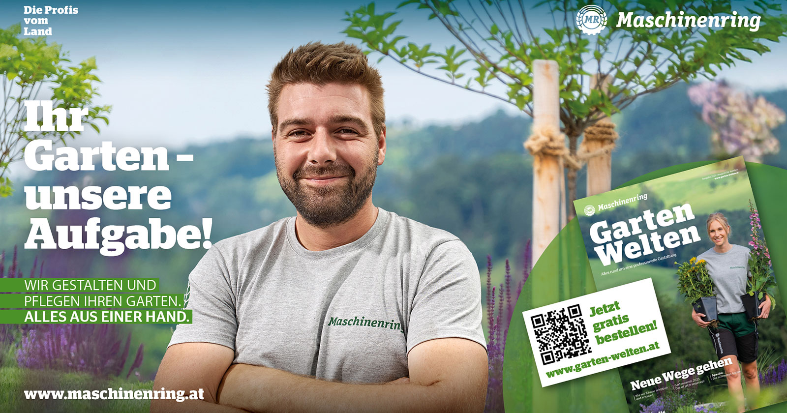 Mitarbeiter eines Gartenservice | Credit: Maschinenring