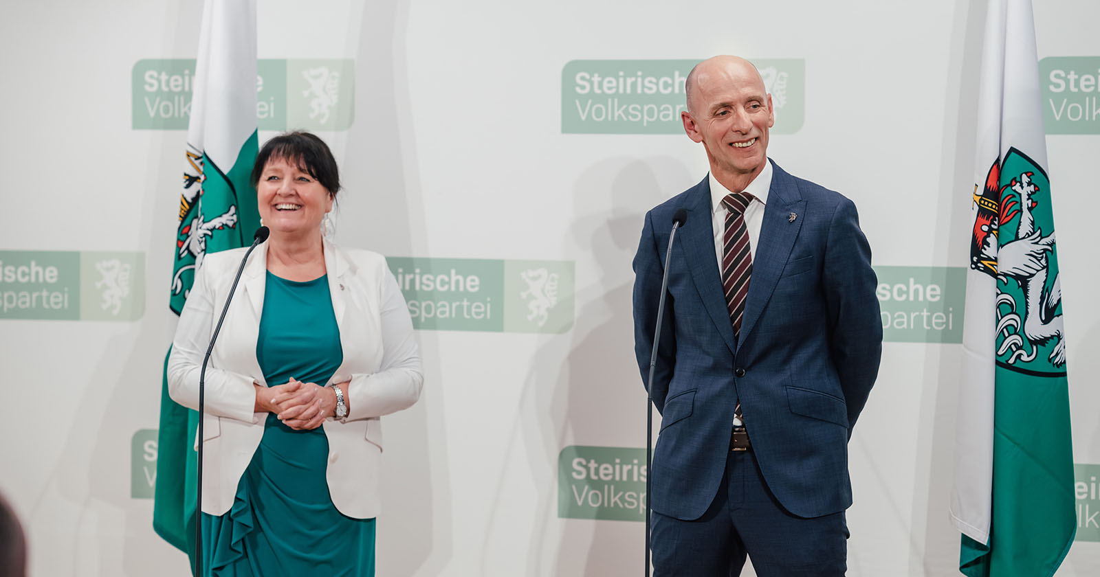 ÖVP-Chefin Manuela Khom mit Neo-Landesrat Willibald Ehrenhöfer.
