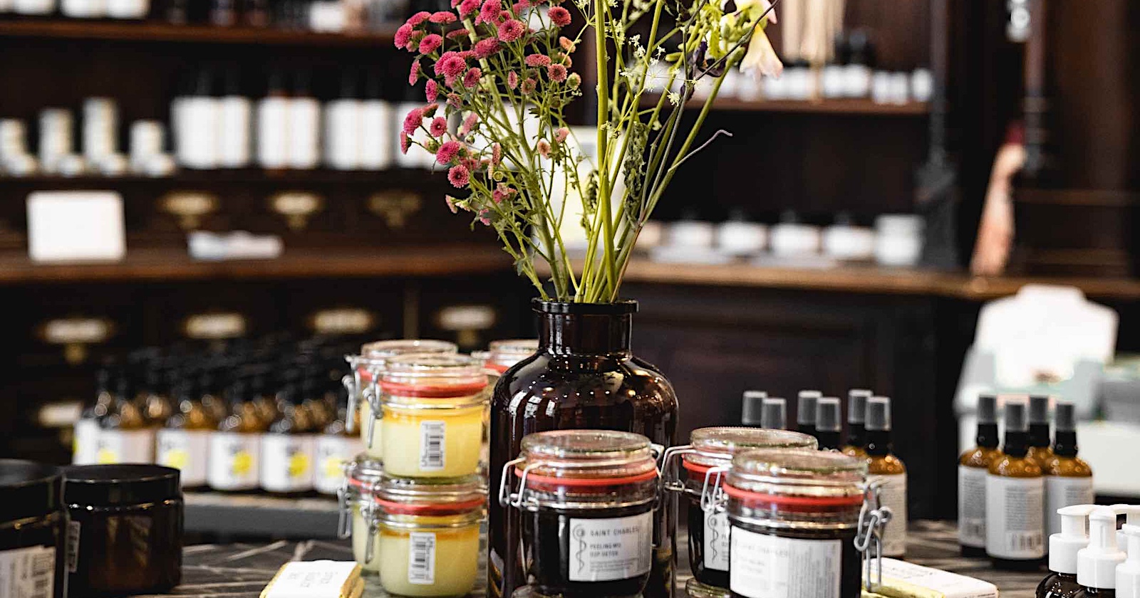 Nahaufnahme vom Inneren des Geschäfts