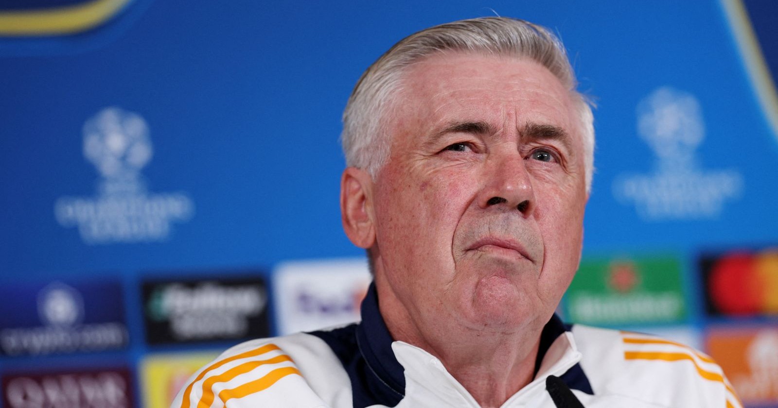 Carlo Ancelotti auf einer Pressekonferenz
