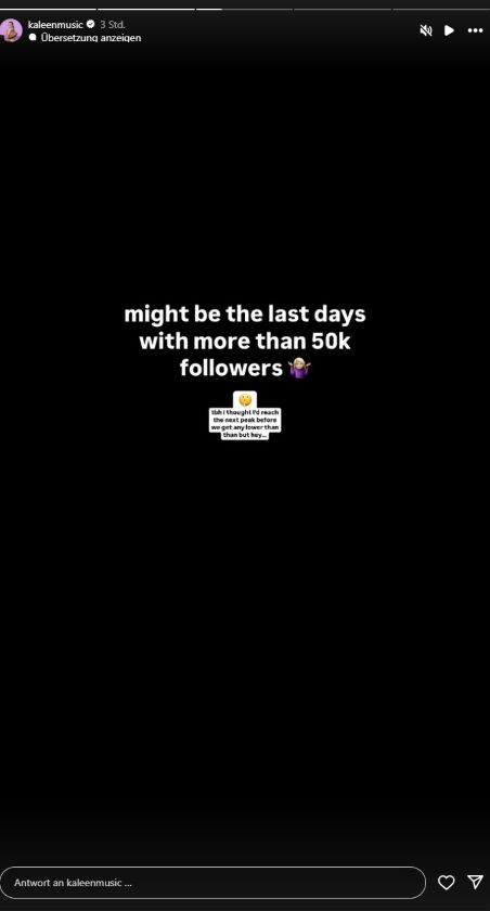 Kaleens Instagramstory