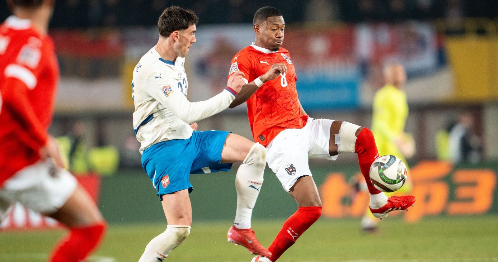 David Alaba und Dusan Vlahovic