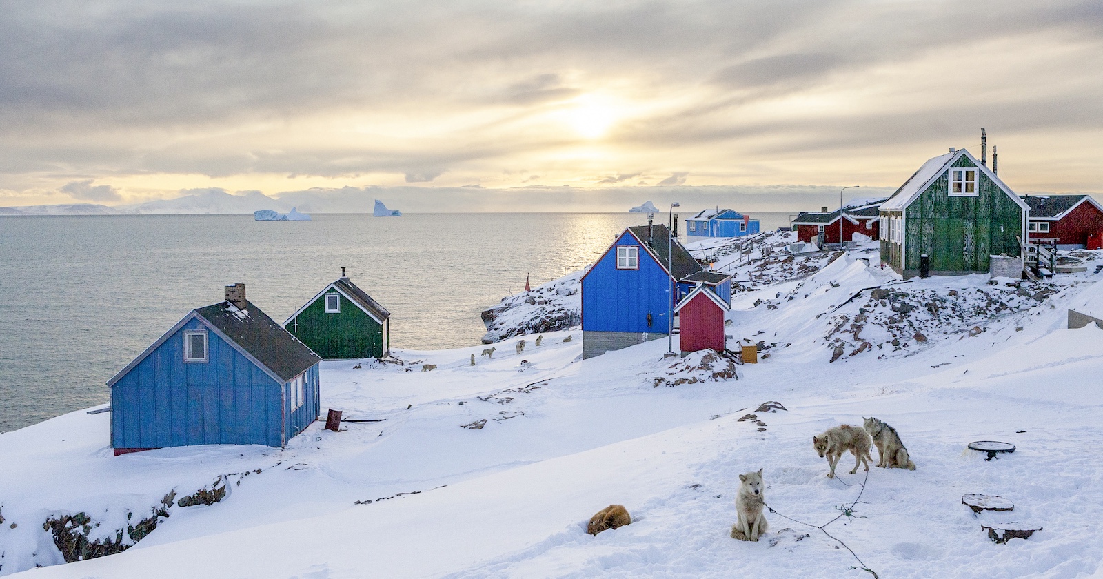 grönländisches Fischerdorf