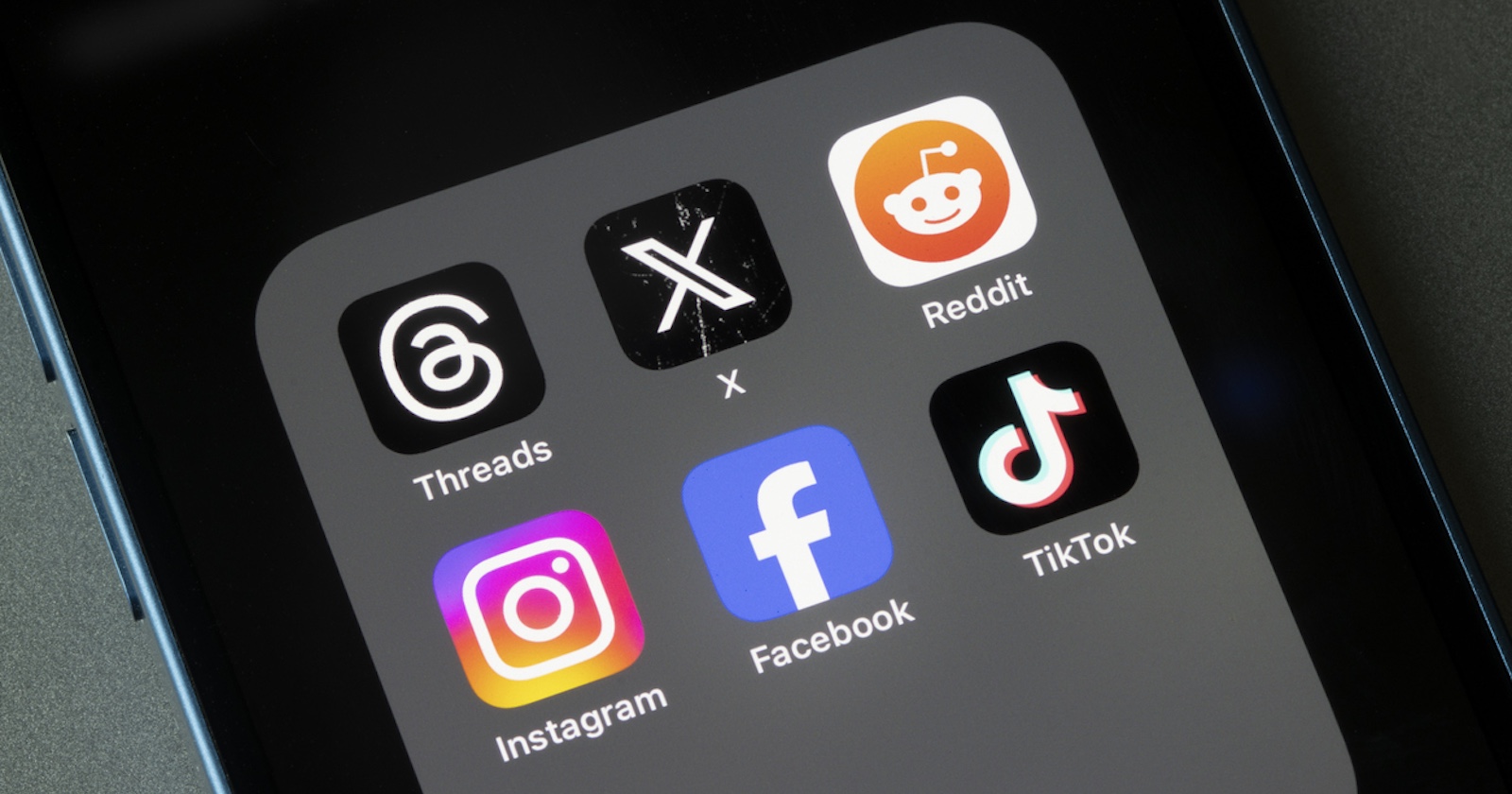Social-Media-Apps auf einem Smartphone.