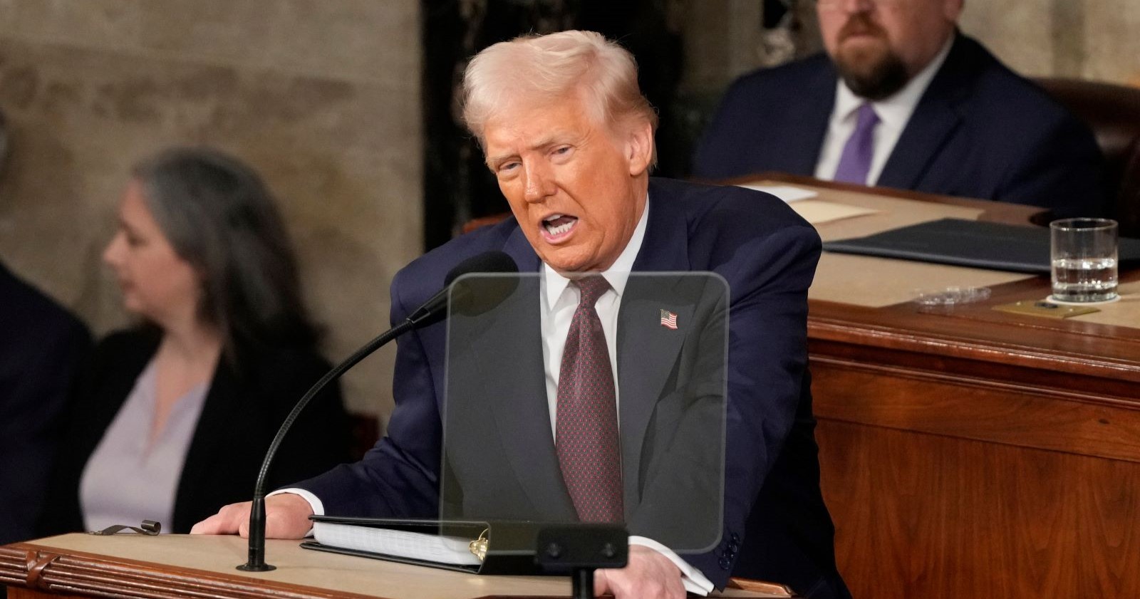 Donald Trump bei seiner Ansprache vor dem Kongress