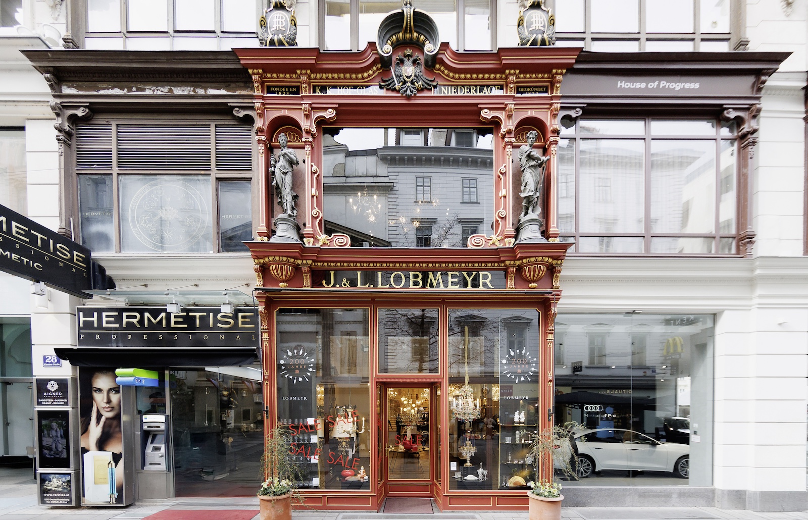 Aufnahme des Geschäfts von außen