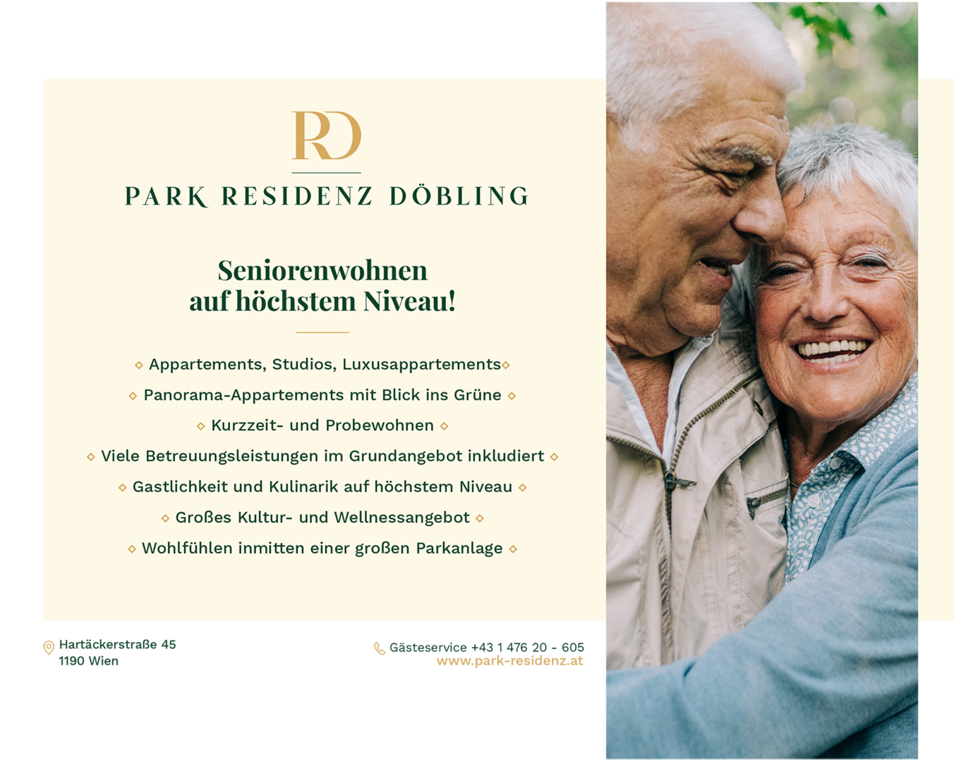 Glückliches Senioren-Ehepaar | Credit: Park Residenz Döbling