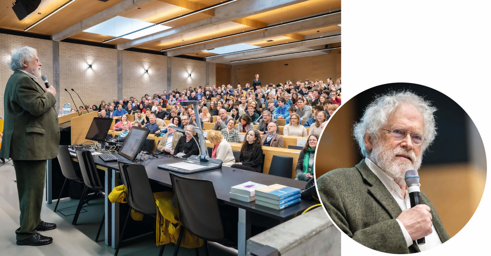 Anton ­Zeilinger ist Wissenschafts-Superstar.  Sein Vortrag an der JKU füllte sechs Hörsäle!